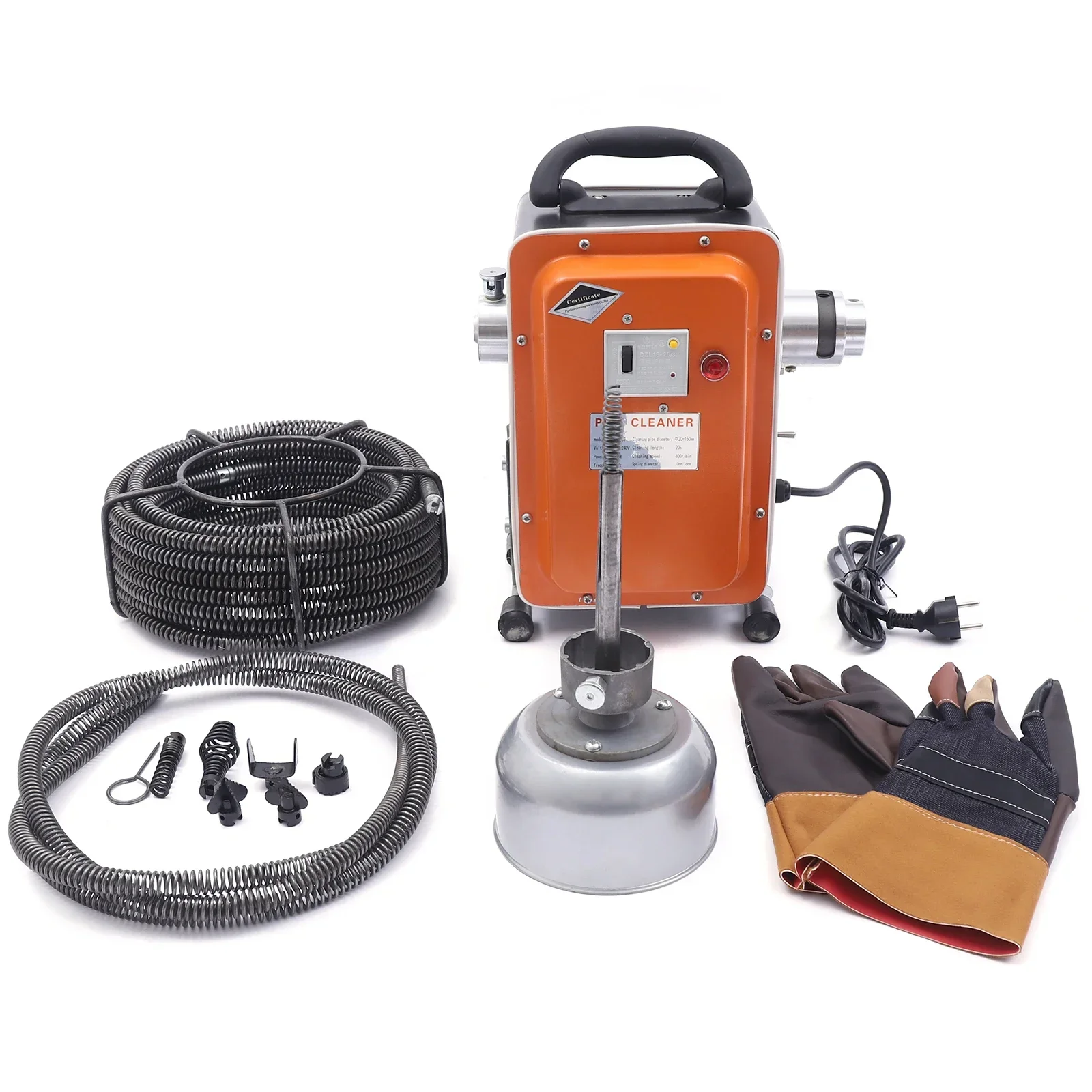 Elektrische rioolreinigingsmachine met waterdichte bescherming 230-240V 750W afvoerontstopper gereedschap slang rioolreiniging - afbeelding 2