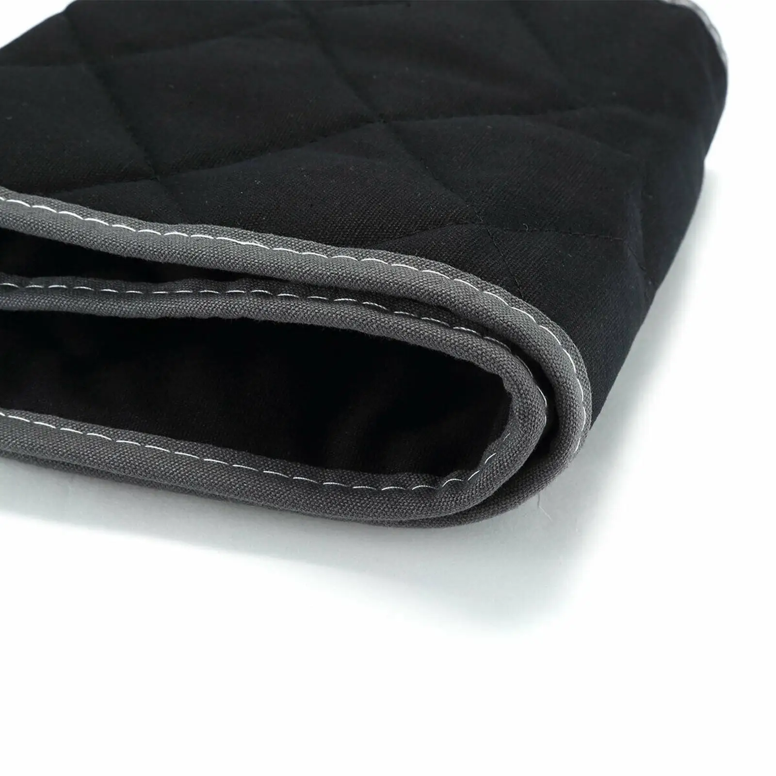 Double Oven Gloves Heavy Duty with Resistant Quilted Interior, Black, , 30 Inch Long