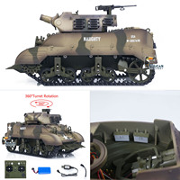 1/16 RTR CoolBank Remote Control Tank M8 HMC Scott Light Self-Propelled Howitzer RC Model 360° Turret Rotary Smoke Sounds Panzer