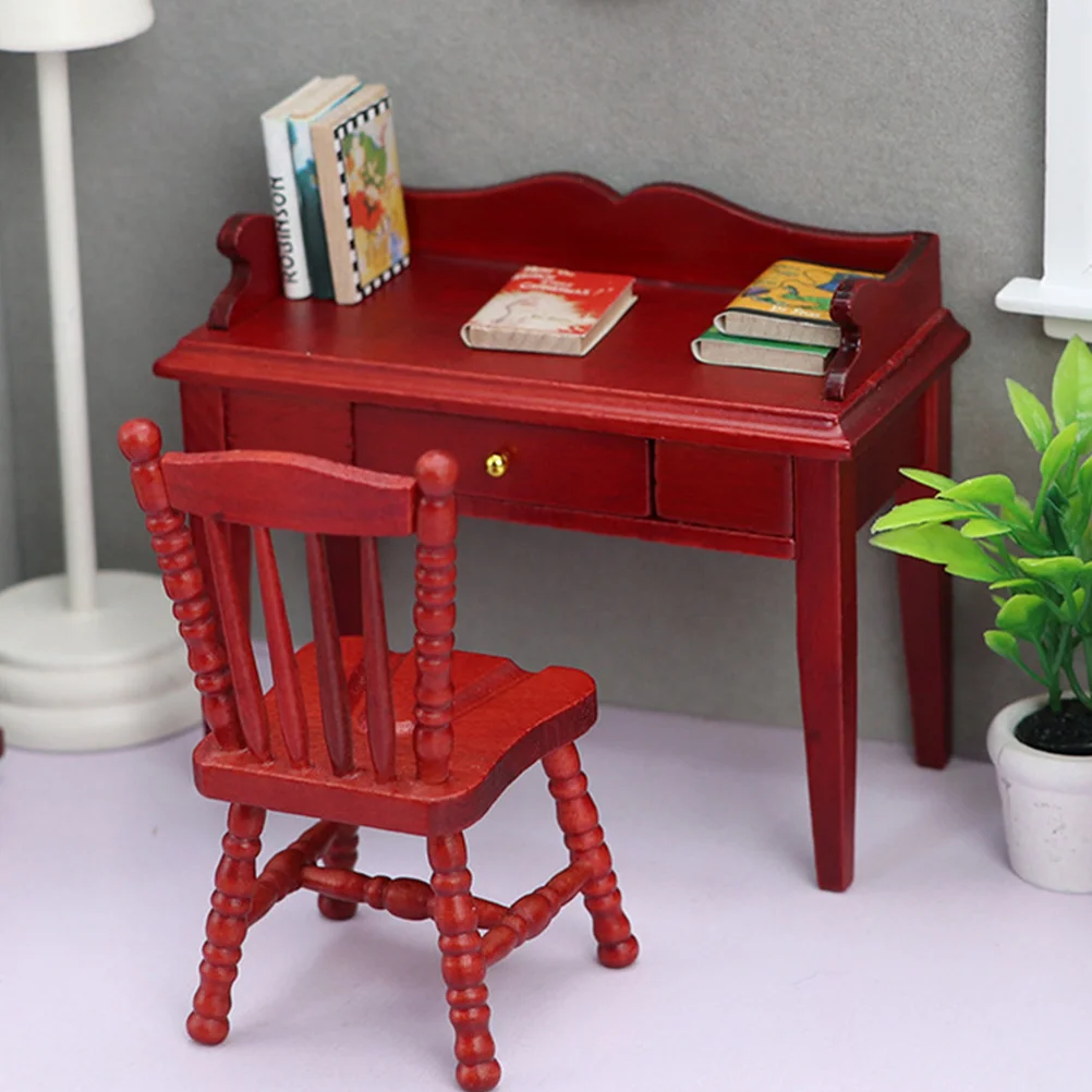 

1 комплект, набор мини-столовых стульев, изысканный реалистичный дизайн, идеально подходит для мини-мебели дома, декор игрового домика, детский набор стульев для стола