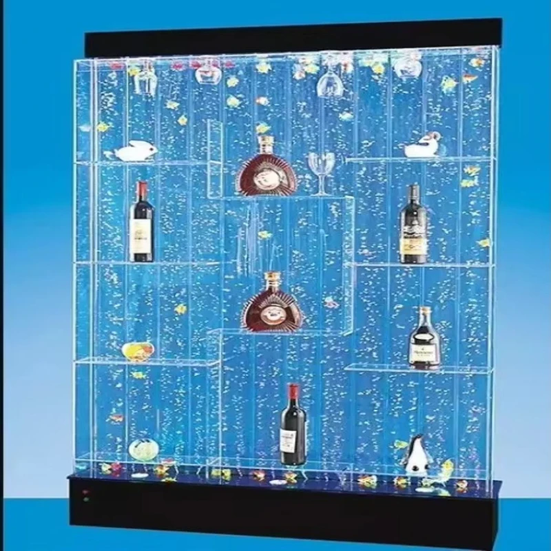 Led vortex bolha fonte tornado fengshui iluminação inteligente chuva cachoeira armário telhas de parede lâmpada do armário vinho
