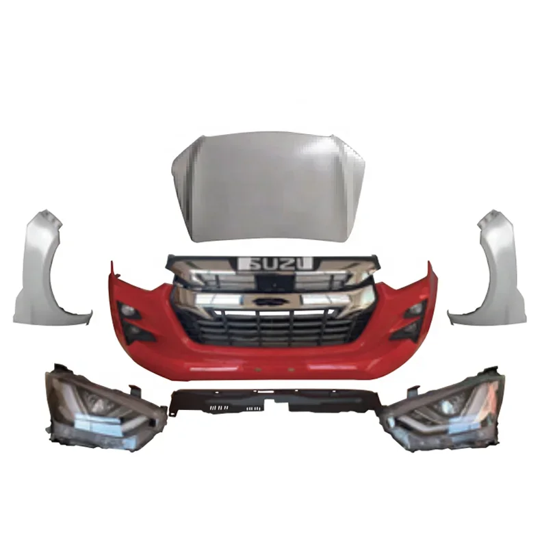 

New Front Bumper Grille Body Kit for ISUZU D-max 2012-2015 Upgrade D-max Facelift 2020 2021