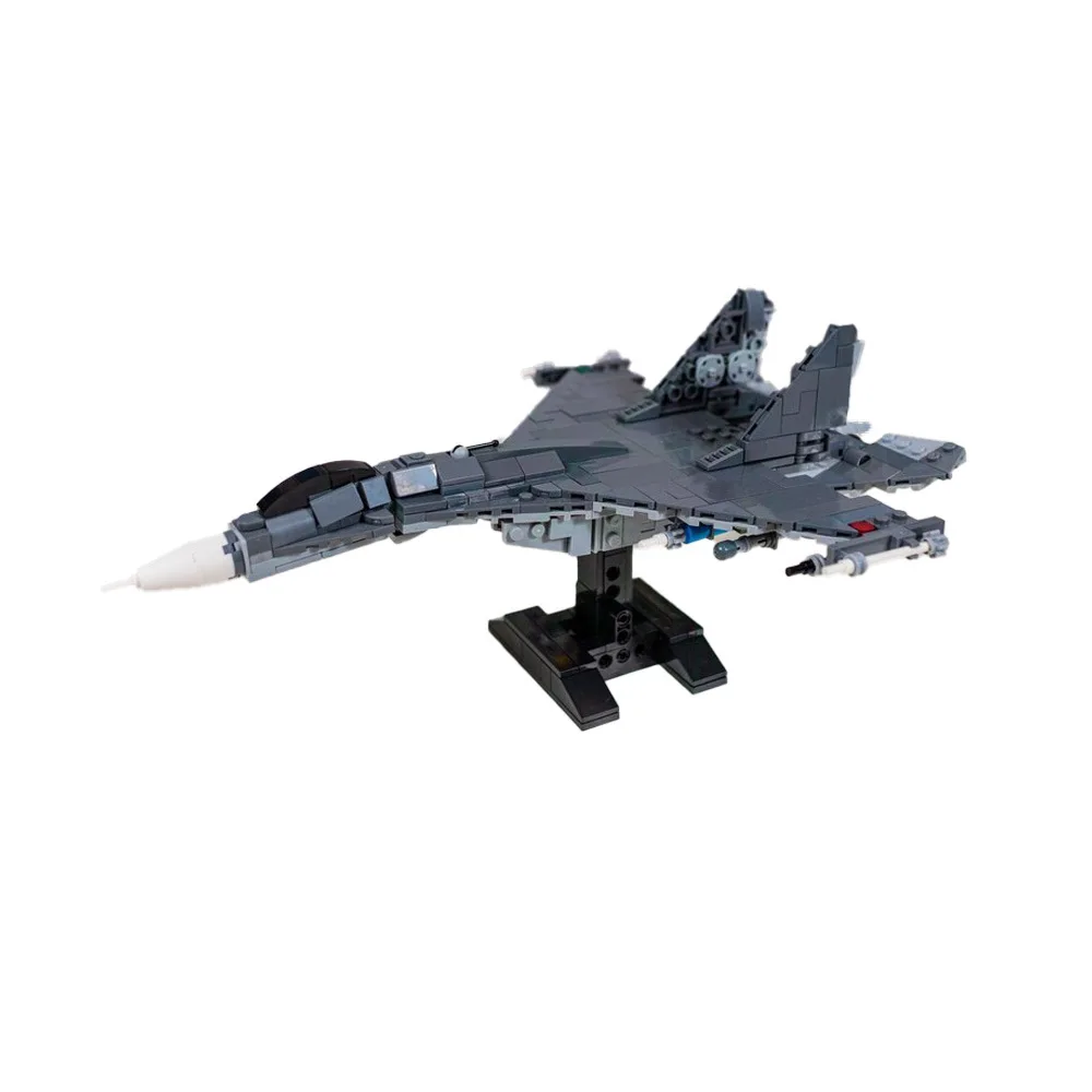 

Military WW2 Model Air Sukhoi Modern Stealth Fighter Military Aircraft Soldier Building Blocks Airplane Model Dolls Toys Kids