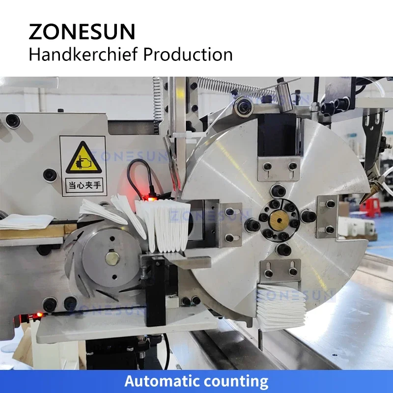 ZONESUN ZS-ZJL1 Gezichtsdoekjes Papier Converteermachines Weefselverpakkingslijn Snij- en stapelmachine voor vellen
