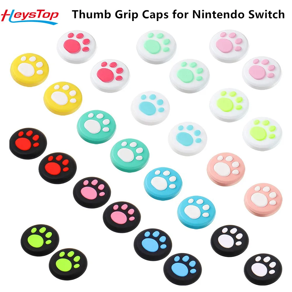 HEYSTOP Nintendo Switch Accessories 1 PCS Silicone Cartoons Style Thumb Grip Caps for Nintendo Switch & Switch Lite Joycon