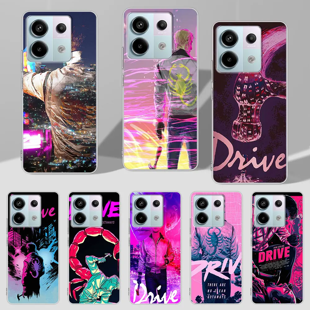 Drive Art Ryan Gosling Case for Xiaomi Redmi Note 9 10 8 10S 11 11S 12 12S 9S 11T 13 Pro Plus 11E 11T TPU Soft Phone Cover Shell