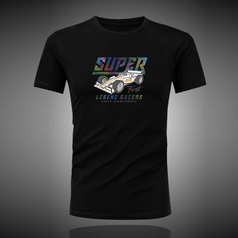 

High-quality cotton-patterned T-shirts for men and women in the summer of 2025 casual and loose short-sleeved 07241