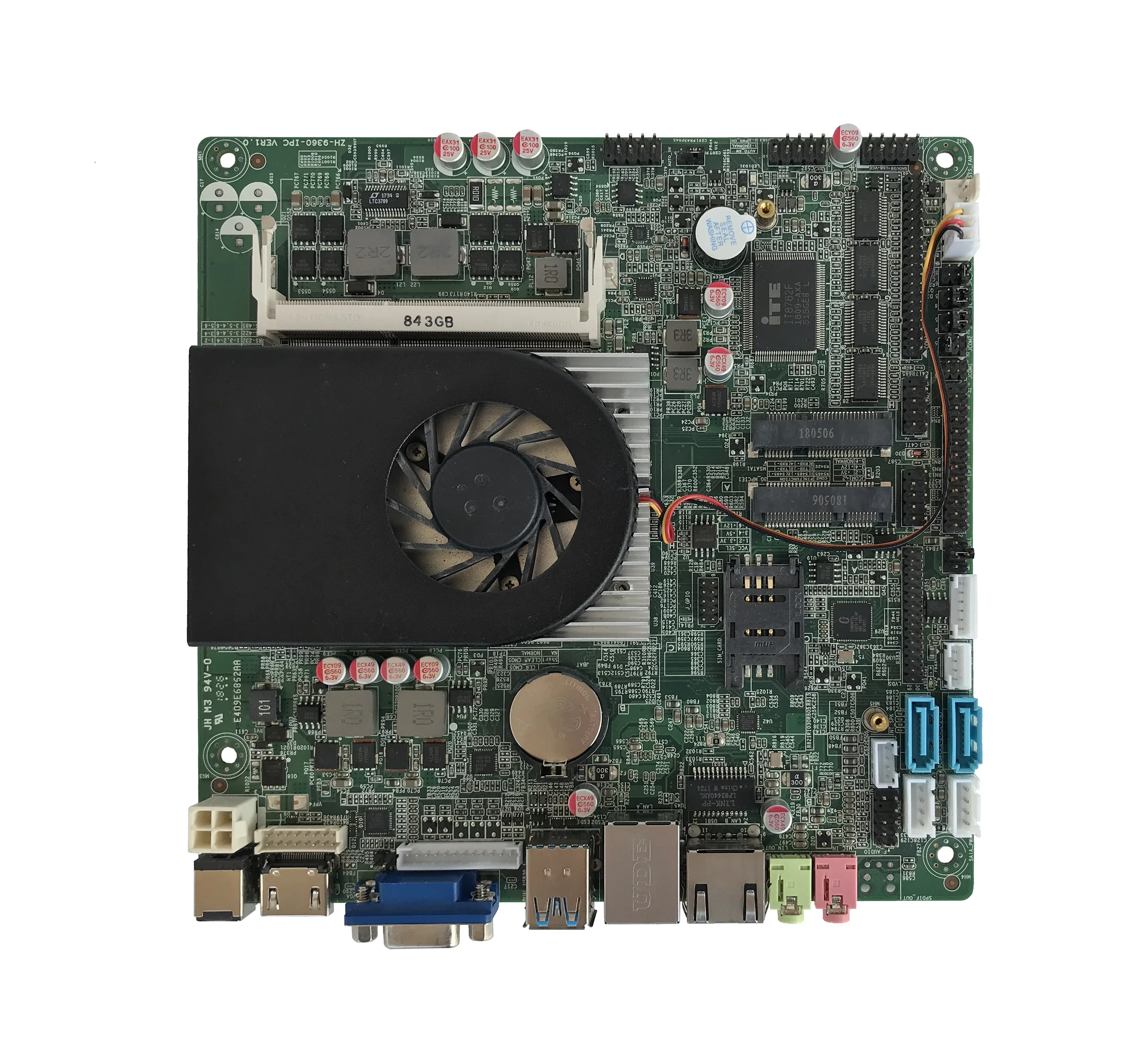 QM9360 Mini ITX Motherboard mit I5 5200U CPU 6COM Ports 4k für Automatisierungssteuerung