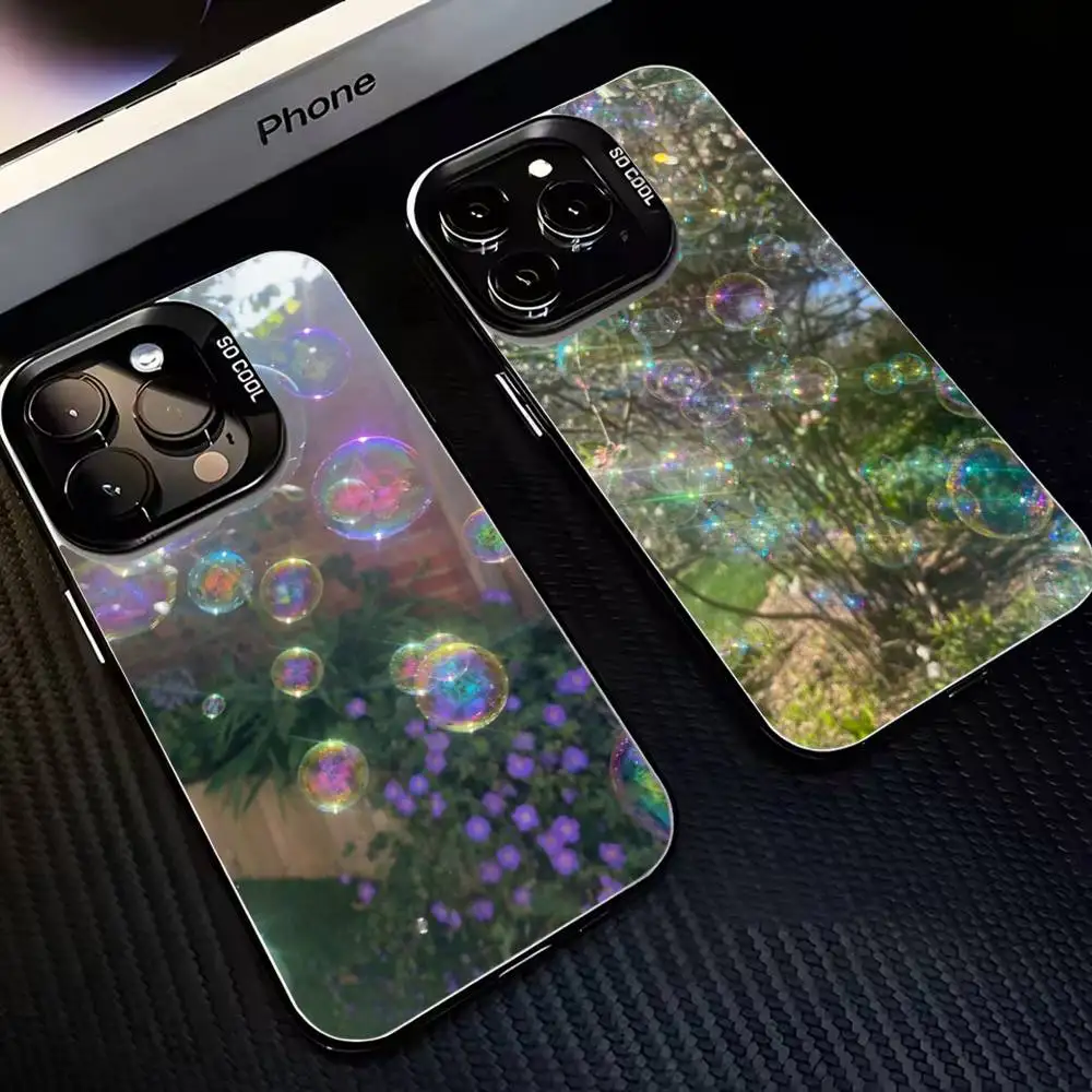 

Forest Bubbles Phone Case For iPhone17,16,15,14,13,12,11 Plus,Pro Max Black Matte Shockproof Cover