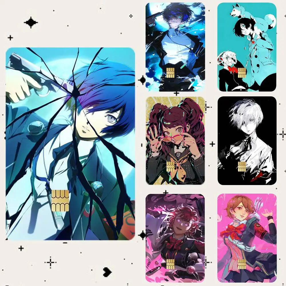 

Cartoon Persona 3 Game Anime HD Waterproof Card Skins Protective Stickers for Credit Bank Game Cards