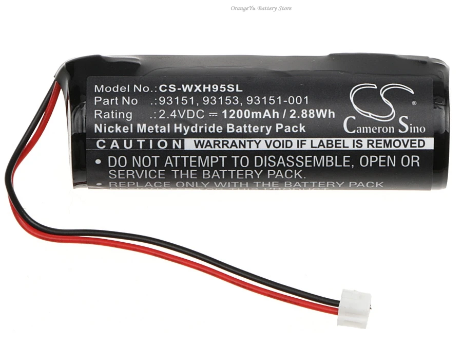 Cameron Sino 1200mAh Battery 93151, 93151-001, 93153 for Wella Pro 9550, Sterling Eclipse 8725