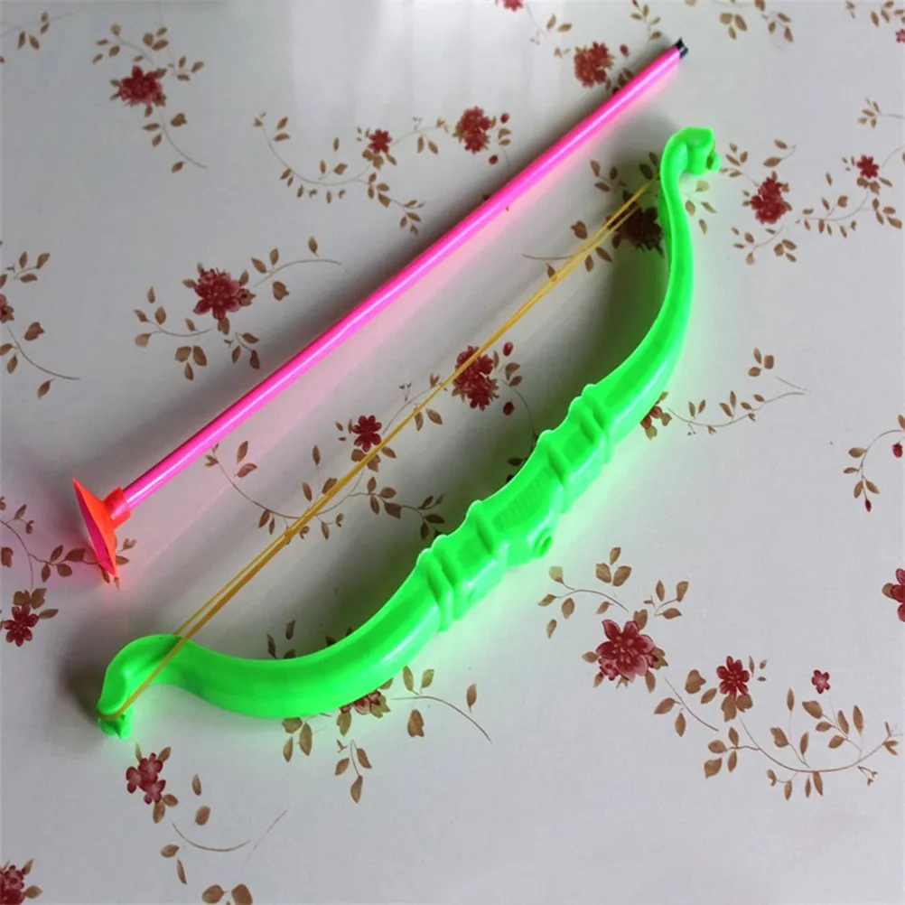 Juego de 20 arcos y flechas de plástico con ventosas para niños, para deportes al aire libre e interiores, recuerdos de fiesta, colores aleatorios