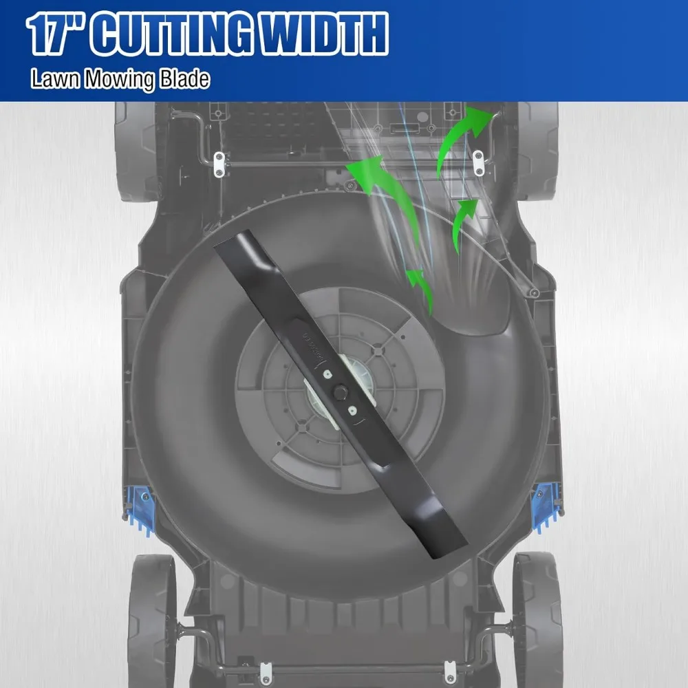 Cortador de grama sem escova sem fio 40V 17 polegadas com função 2 em 1 e altura de corte ajustável
