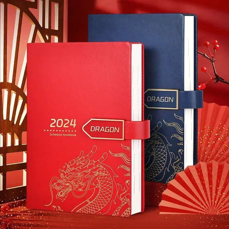 Stationery Notepad Sketchbook Bullet Note And Calendar Notebook Diary Dragon Planner Journal 2024 Agenda Daily Book Organizer