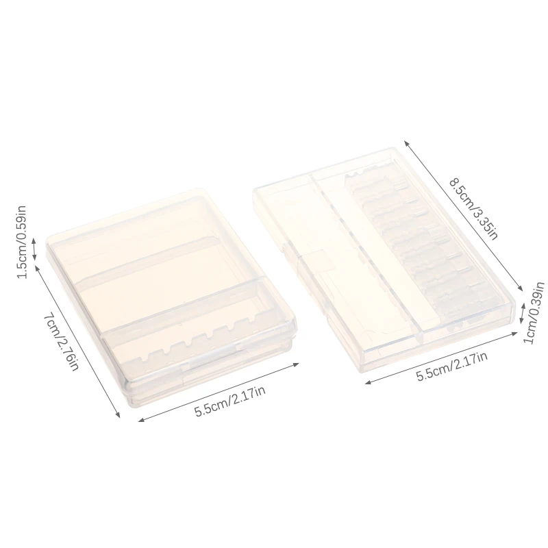 Caja de almacenamiento de brocas para uñas, soporte de cabezal de pulido de uñas, soporte de exhibición a prueba de polvo, organizador de manicura, caja de plástico, 6/10 agujeros
