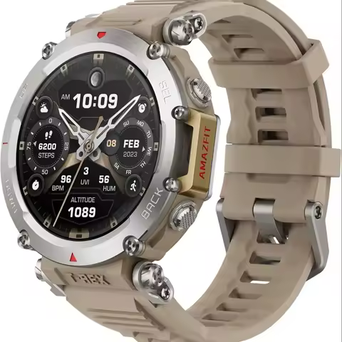 Smartwatch Amazfit T-Rex Ultra 47mm Durável Militar Outdoor Hmns, GPS Dual Banda, 20d aut., 30m vil. livre, sup. mapas offline