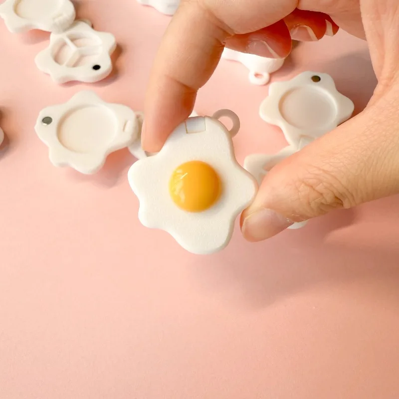 Palette d'aquarelle vide Portable, mignon, style d'œuf, porte-clés, boîte d'aquarelle, rangement d'aquarelle de voyage pour étudiants, fournitures d'art