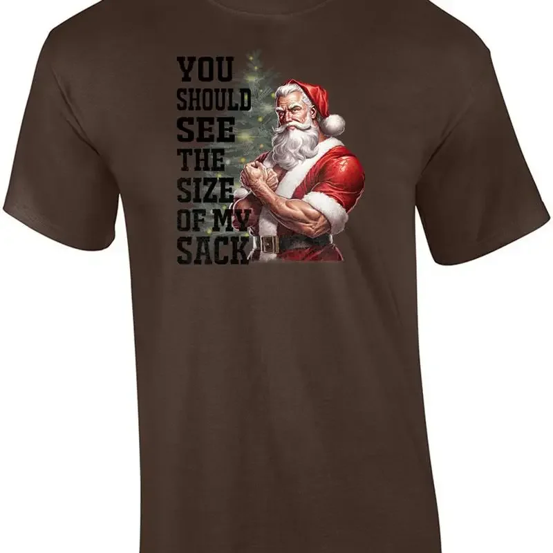 You should see the size of my sack - funny inappropiate offensive Christmas t... T shirt