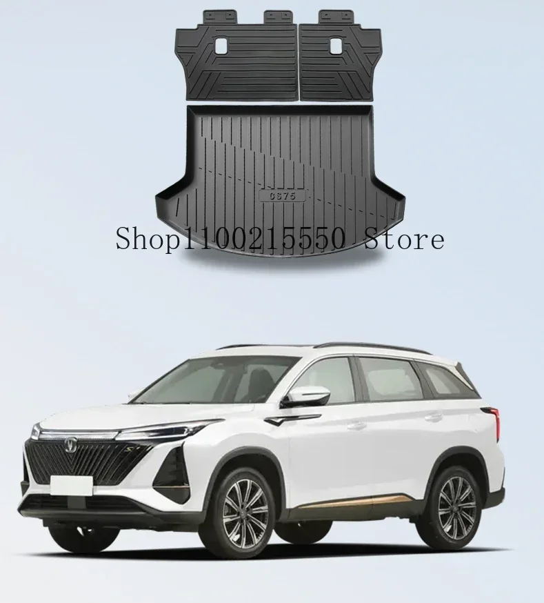 

Для Changan CS75plus 2020-2023 автомобильный коврик для багажника, поднос для багажника, ТПЭ водонепроницаемый чехол для багажника 2013-2021