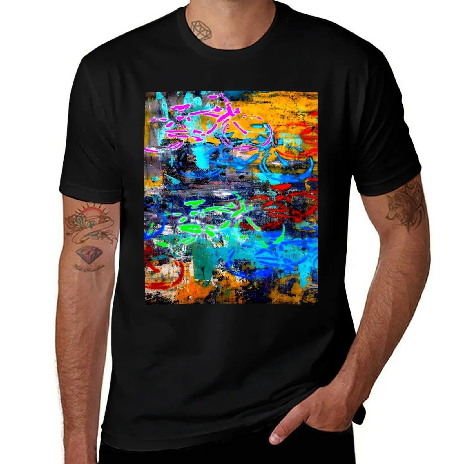 

BICYCLES ABSTRACT; Whimsical Print T-Shirt aesthetic clothes anime shirt oversized graphic tee fruit of the loom mens t shirts