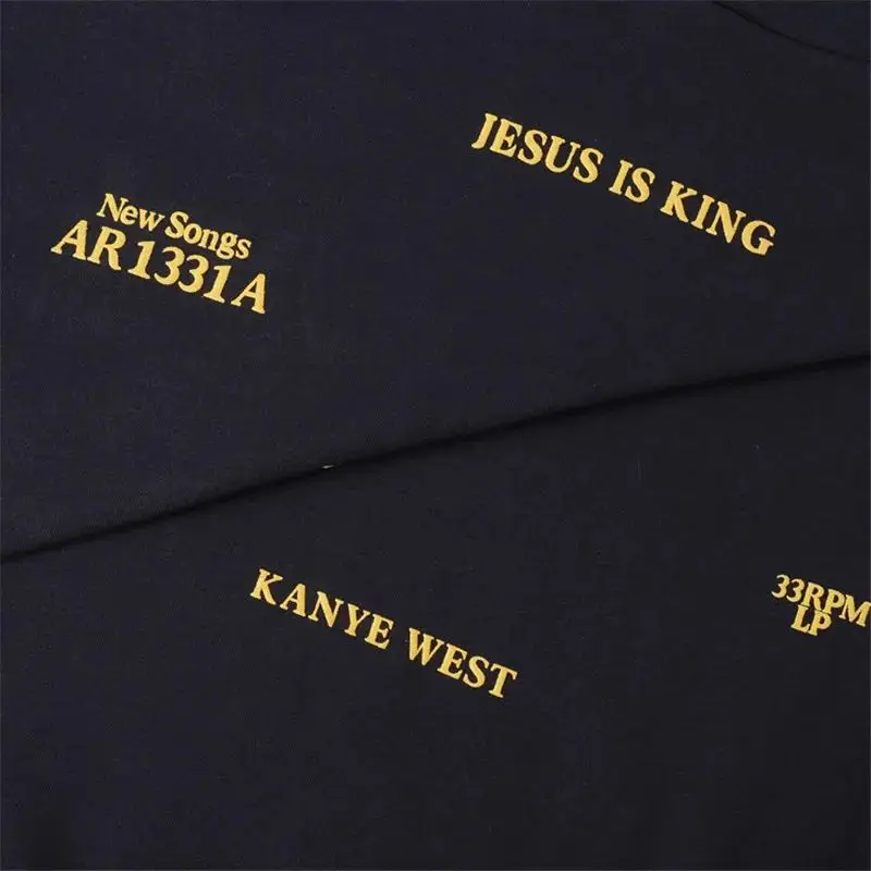 Sunday Service Foaming Print Kanye West Hoodie Loose Jesus Is King Streetwear Hood Ye