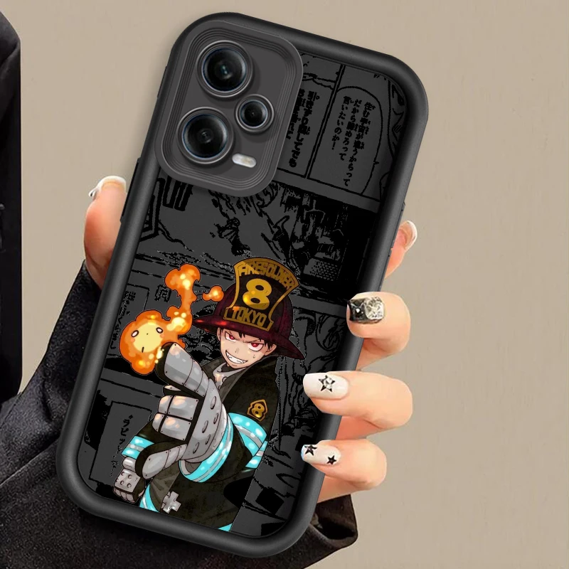 Anime Cartoon Fire Force Eye Ladder For Xiaomi Redmi Note 13 12 12C 11 11S 10 10C 10A 9C 9A Pro 5G Funda Phone Case