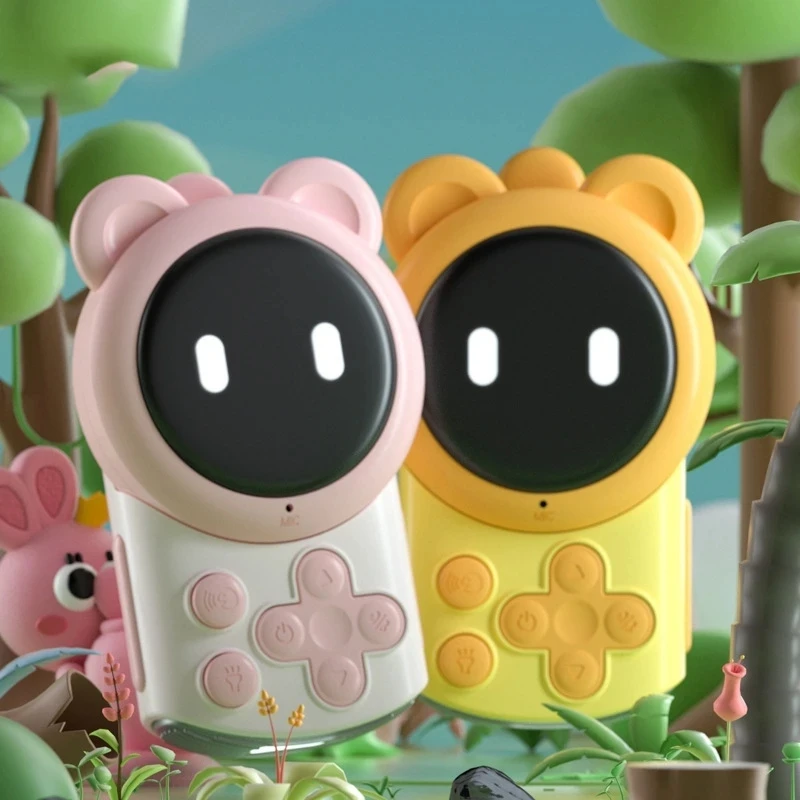 2Pcs A Set Walkie Talkie Electronic Toy Rabbit Bear Portable Phone Outdoor Travel Children Handheld Interactve Walkie Talkie Toy