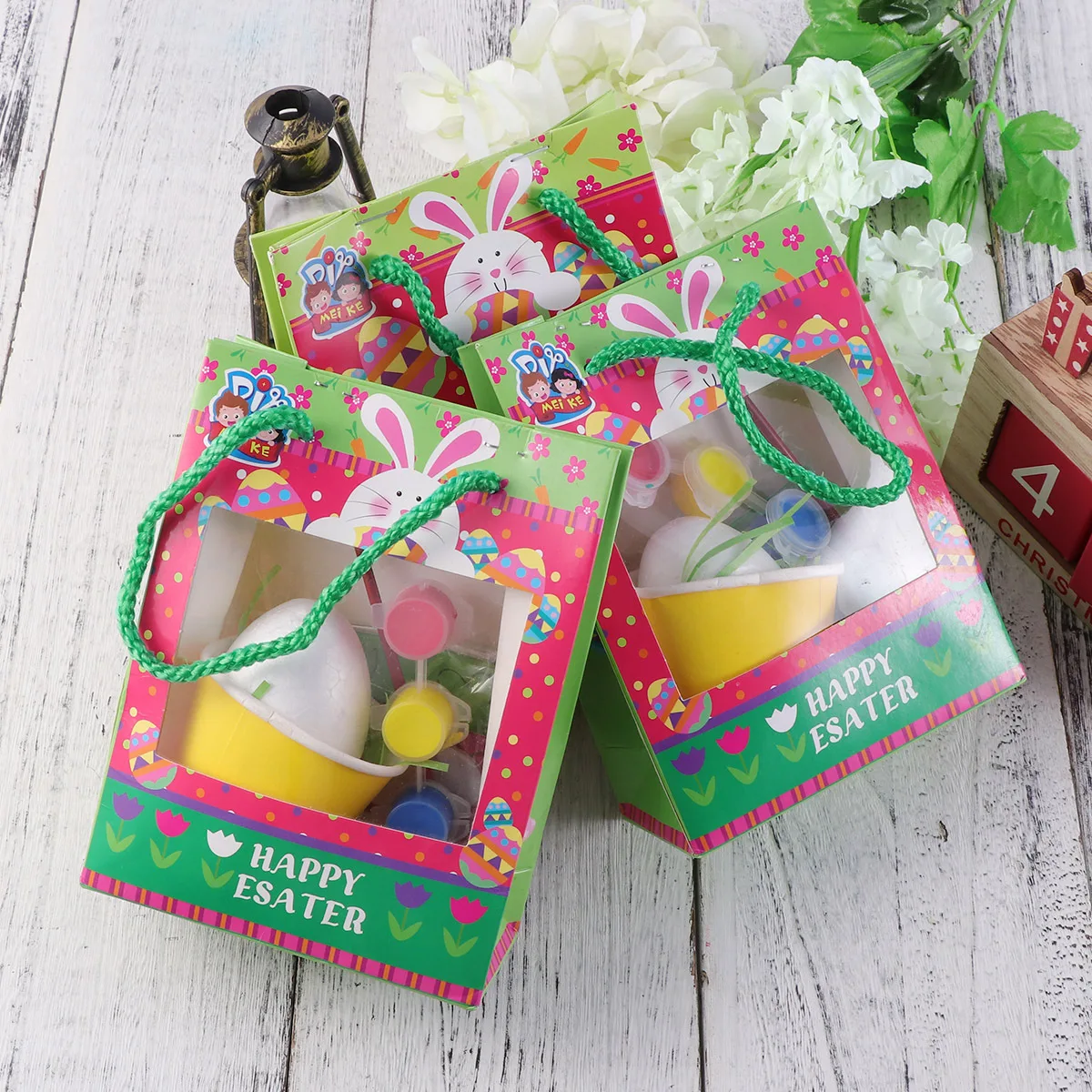 

Easter Eggs Making Kit Animal Rabbit DIY Handmade Material Package Festival Gift Educational Craft Supplies for Kids