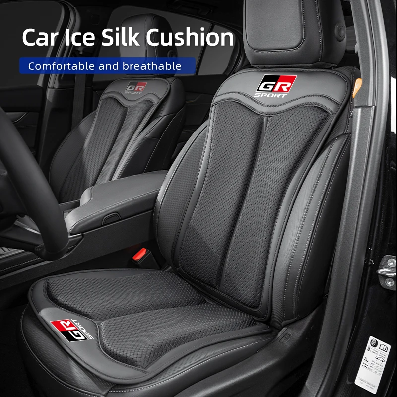 Autositz-Eissilk-Kissen Rückenlehnen-Sitzschutzbezug Zubehör für Toyota GR Gazoo Racing Camry Corolla CROSS RAV4 Alphard – Detail 4