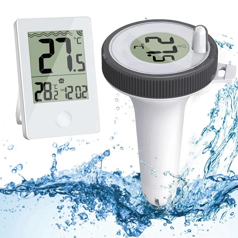 Schwimmbad thermometer schwimmend leicht lesbar, digitales Pool thermometer für Schwimmbäder, Whirlpools, kleine Teiche, Aquarien langlebig