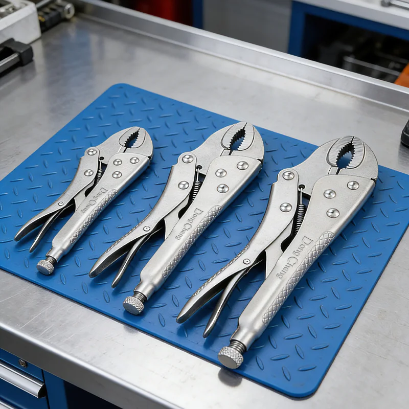 

5-10-дюймовые изогнутые плоскогубцы с фиксатором, из высокоуглеродистой стали, кованые, со встроенным резаком, регулируемым винтом, для тяжелых работ, инструмент для резки проволоки