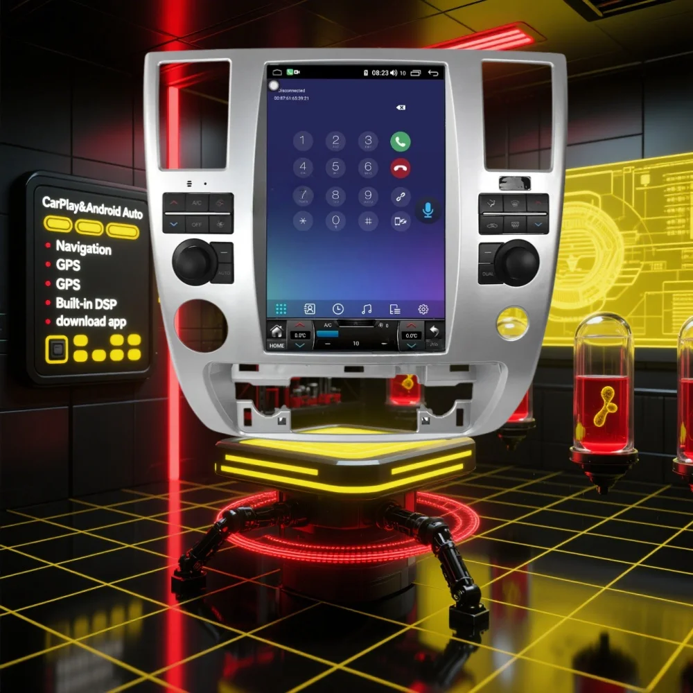 

12,1-дюймовый экран Android 14, для Infiniti QX56 для Nissan Armada 2008-2010, беспроводной Carplay, автомобильный радиоприемник, стерео видеоплеер, мультимедиа