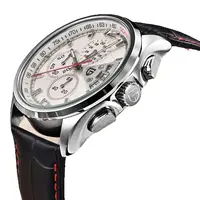 Reloj de Cuarzo para Hombre PAGANI DESIGN 2026, Cristal Hardlex, Resistencia al Agua de 50 m, Calendario, Correa de Cuero Luminosa, Modelo PD3306