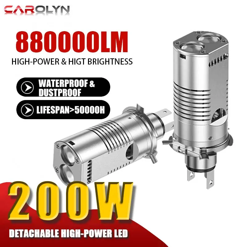 

Carolyn 2PCS LED Lens Projector H4 Bulb Canbus 15000LM Plug&Play with Fan Lens Headlight For Car/Motorcycle 6000K