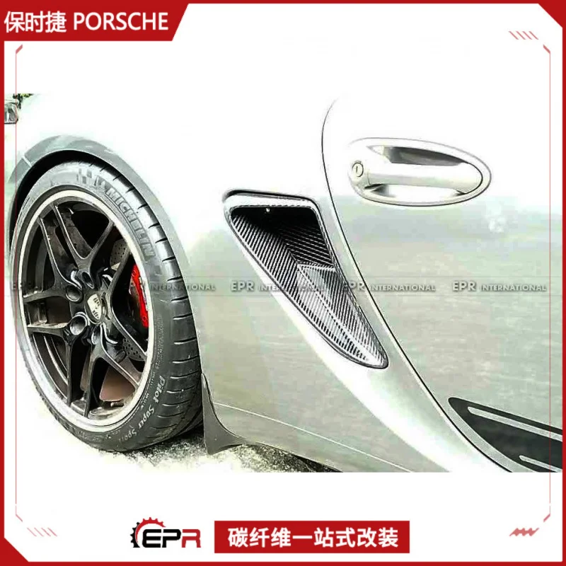 

06-12 Совместимые детали для модификации Porsche 987 Cayman S из углеродного волокна EPA, боковое вентиляционное отверстие воздухозаборника
