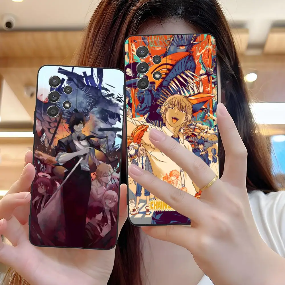 

Чехол для мобильного телефона с изображением бензопилы Anime Man для Samsung Galaxy M55 54 42 35 34 33 32 23 22 15 14 13 12 F55 5G Цветной защитный красивый