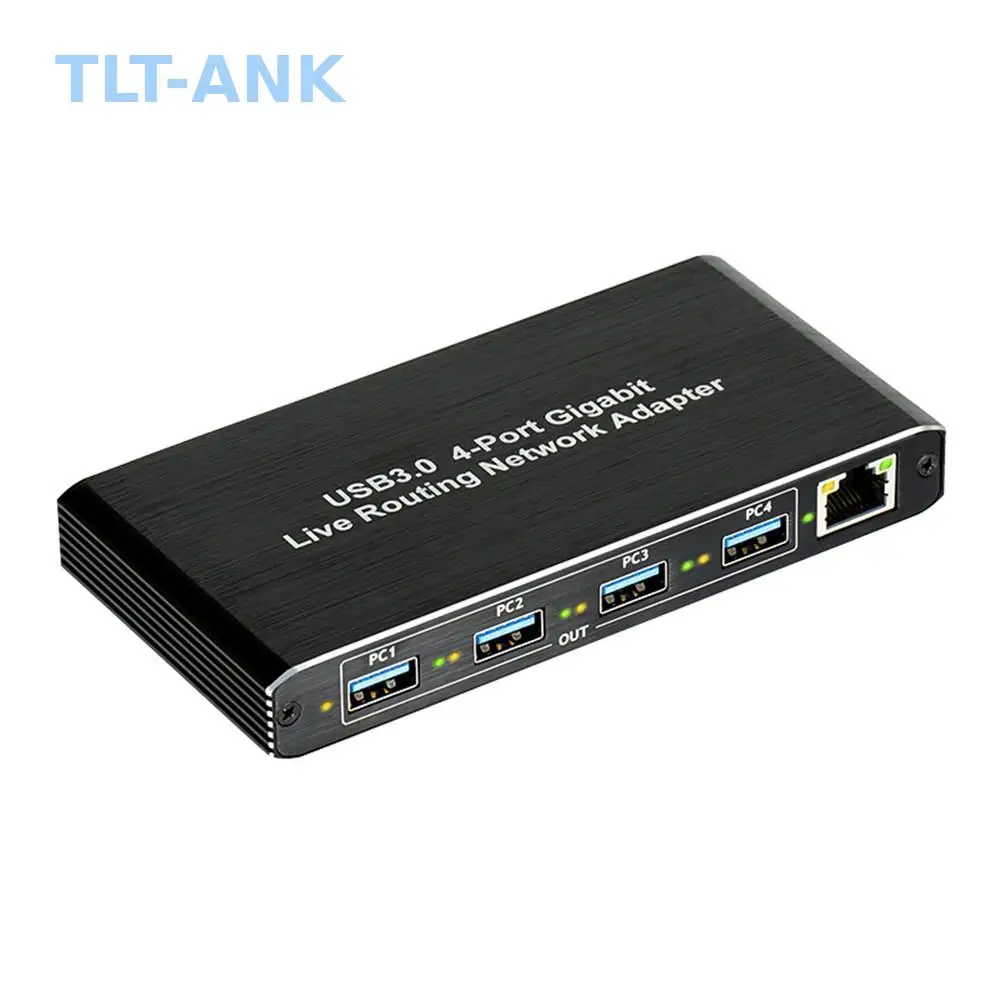 USB 3.0 4-Ports Gigabit 1000Mbps Live Routing RJ45 Network Adapter Internet Router Live Streaming Machine