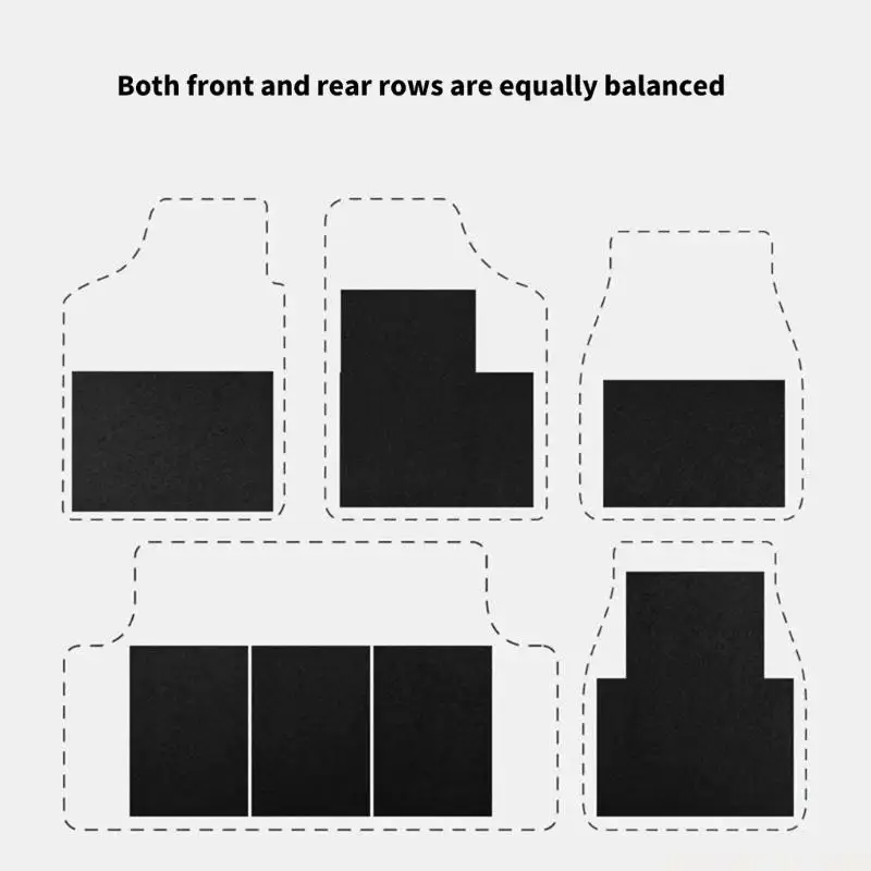 J0MA Once Use Car Floor Cover Felt Mats Bulk Universal Design Interior Felt Foot Mats Most Quick Clean Solution