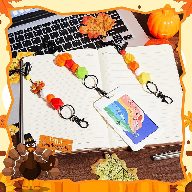 Qy-3PCS مجموعة اسهم لطيفة لشارات الهوية والمفاتيح للنساء، مجموعة حبل مطرزة مع سلسلة مفاتيح لطلاب الممرضات