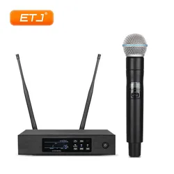 QLXD4 UHF Wireless Microphone True Diversity Handheld Microfone Beta SM Prfessional For Stage Performance Karaoke QLXD