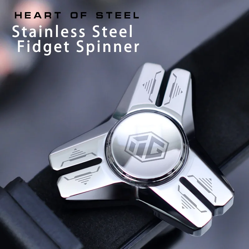 Edelstahl Metall Hand Spinner Anti-Angst EDC Zappeln Spielzeug für Erwachsene Kinder Kreative Metall Dreieck Stress Relief Spielzeug