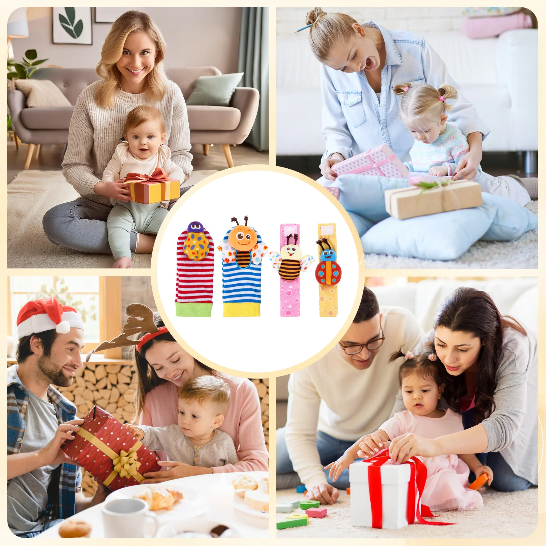 TYRY.HU 4 piezas de juguetes p - Baby Rattle Toy Set reseña y precio