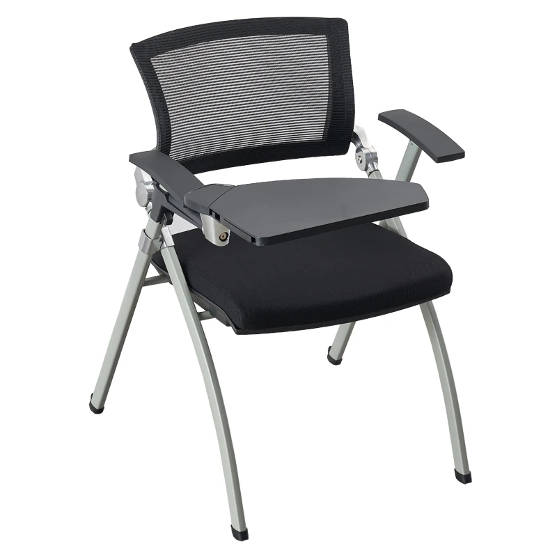 Training Chair Writing Board Folding Training Table and Chair Integrated Table and Stool Meeting Room Chair Student Conference C