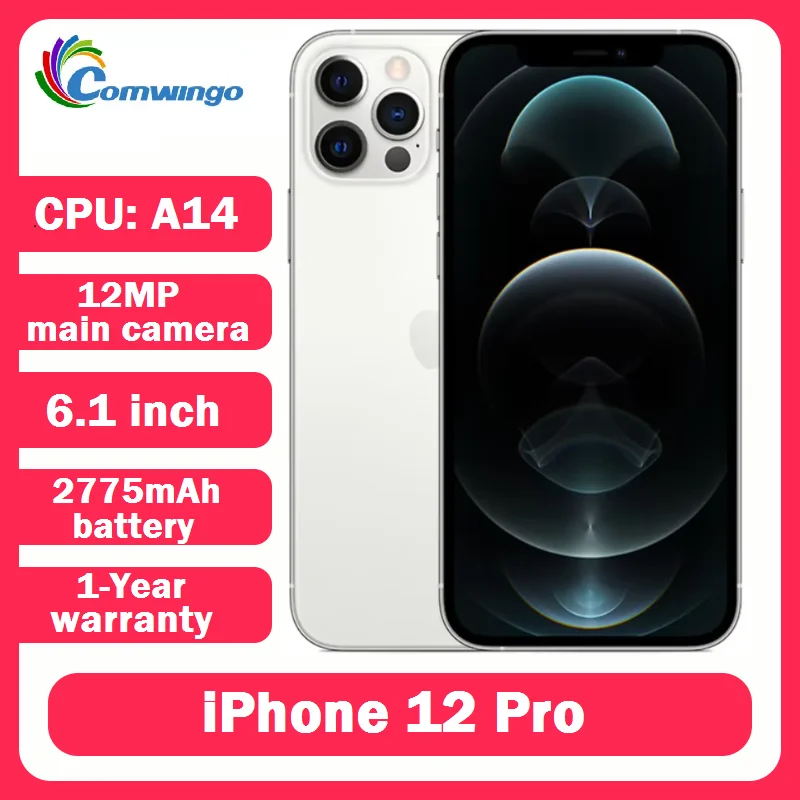 هاتف iPhone 12 Pro 12pro 128/256GB ROM 6.1 بوصة أصلي OLED RAM 6GB A14 Bionic IOS Face ID NFC هاتف ذكي غير مقفول 5G #1