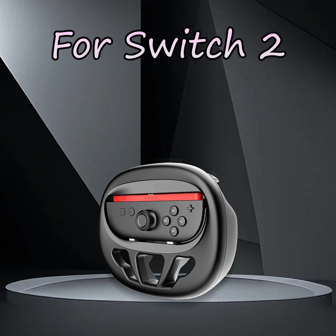 

BEBONCOOL 2-Piece Game Steering Wheel For Switch 2 JoyCon Racing Steering Wheel Mario Kart 8 Switch 2 Game Accessories