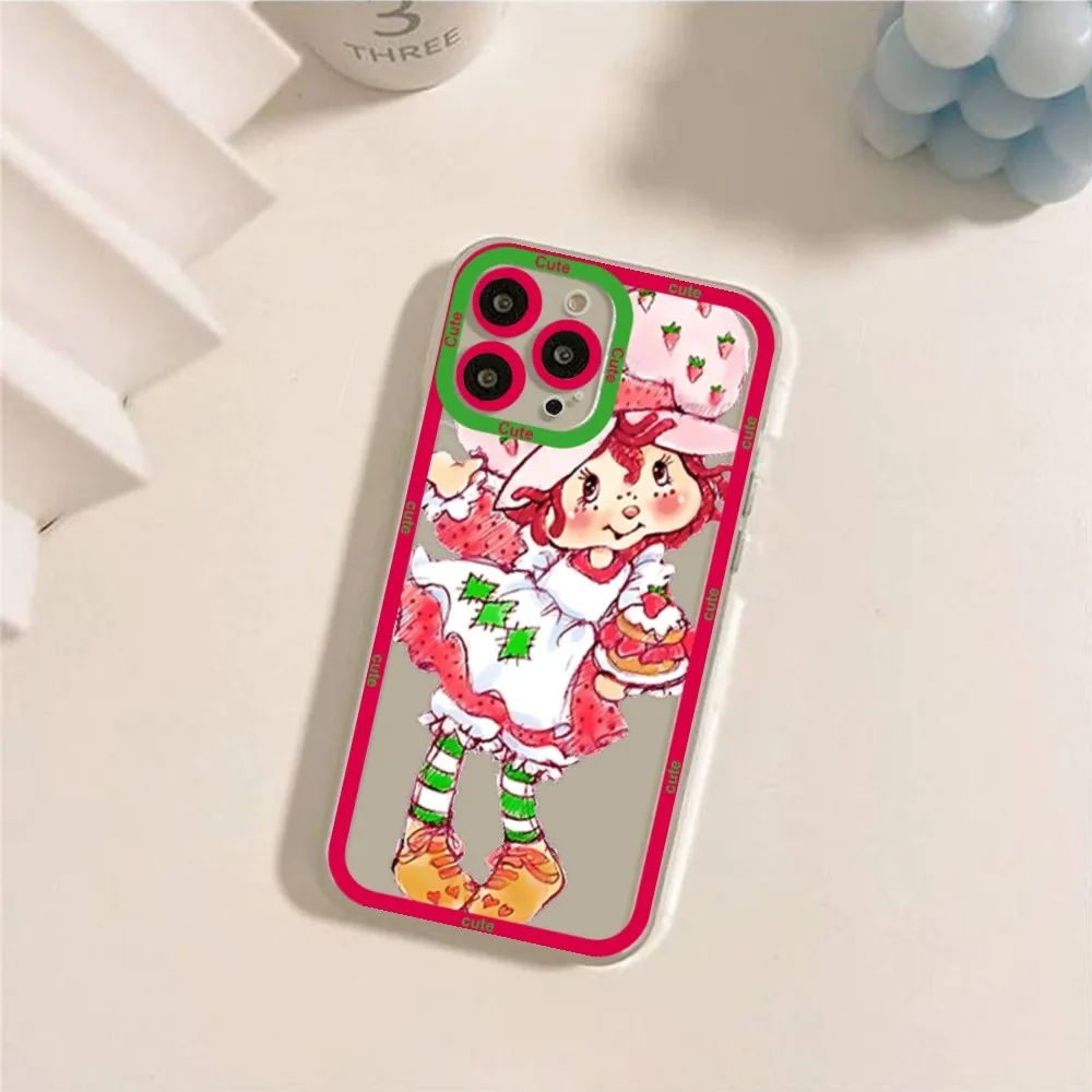 V-Vintage-D-Strawberry Shortcake Phone Case For IPhone 11,12,13,14,15,15 Pro,13 Promax,14 Plus,15 Mini