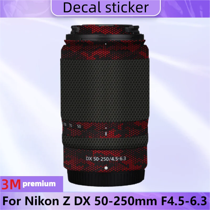 For Nikon Z DX 50-250mm F4.5-6.3 Decal Skin Vinyl Wrap Film Camera Lens Body Protective Sticker Protector Coat