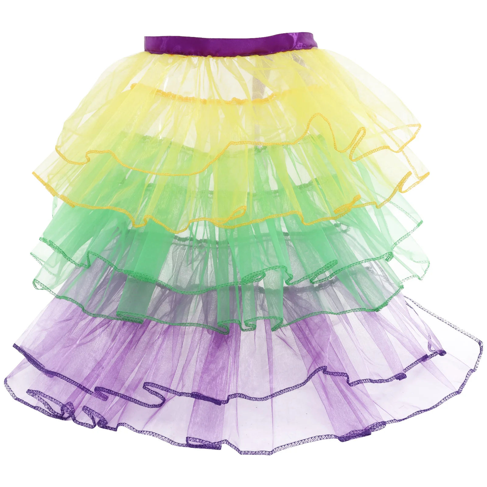 

Rainbow Tail Skirt Bustle Tutu Tie on Underskirt Chic Elegant Festival Wedding Carnival Halloween Costume Accessory