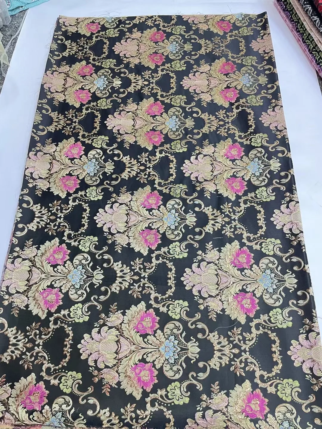 Classical African Jacquard Brocade Lace Fabric 2022 High Quality French Nigerian Lace Fabric For Wedding Prom Dress Sew LJK22164