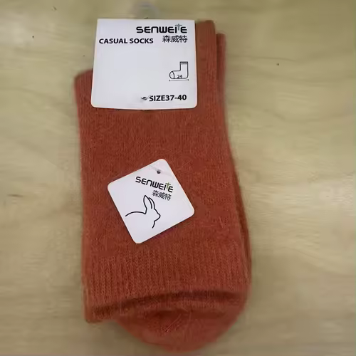 Sock Leisure Ankle Crew Fuzzy Autumn Winter Rabbit Fur Women mid-calf Thickened Warm Soft Wool Socks 8W96 - Image 12
